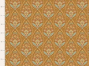Cotton Fabric, 44" Wide in Adina Ochre by Tilda