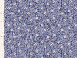 Cotton Fabric, 44" Wide in Daisydream Pitch Blue by Tilda