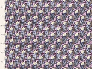 Cotton Fabric, 44" Wide in Cottonfield Eggplant by Tilda