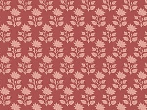Cotton Fabric, 44" Wide in Rhubarb by Tilda