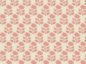 Cotton Fabric, 44" Wide in Pink by Tilda