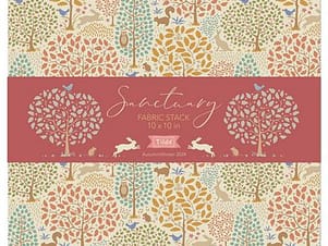 Cotton Fabric, Fabric Stack of 10" Square in Multicolor by Tilda