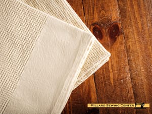 Dish Towel in Cream, 100% Cotton 6 Pack by Dunroven House