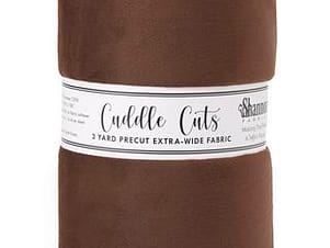 Minky, Wide Back Cuddle Cuts 3 Yard Length in Brown by Shannon Fabrics