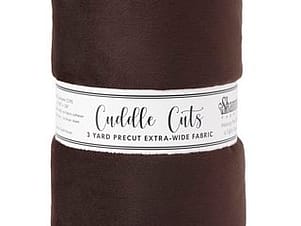 Minky, Wide Back Cuddle Cuts 3 Yard Length in Chocolate by Shannon Fabrics