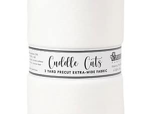 Minky, Wide Back Cuddle Cuts 3 Yard Length in White by Shannon Fabrics