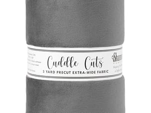 Minky, Wide Back Cuddle Cuts 3 Yard Length in Charcoal by Shannon Fabrics