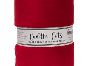 Minky, Wide Back Cuddle Cuts 3 Yard Length in Cardinal by Shannon Fabrics