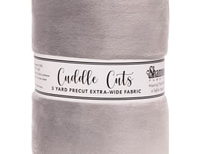 Minky, Wide Back Cuddle Cuts 3 Yard Length in Silver by Shannon Fabrics