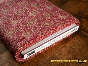 Cotton Fabric, 44" Wide in Sanctuary Adina Maroon by Tilda