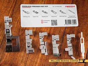 Overlock Presser Feet Kit for Necchi Serger Sewing Machines