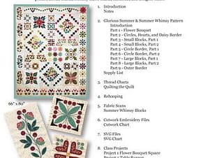 Glorious Summer BOM Shop Guide Pattern by Smith Street Designs