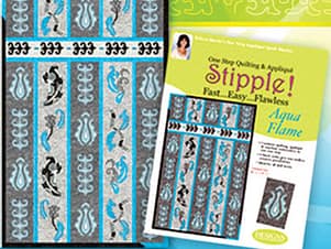 Stipple Quilt Blocks Aqua Flame by DIME