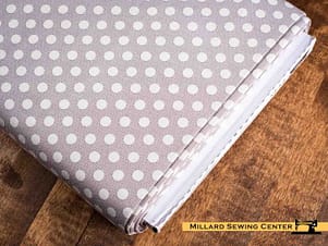 Cotton Fabric, 44" Wide in Medium Dots Grey by Tilda