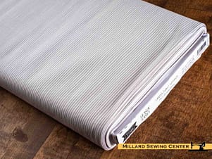 Cotton Fabric, 44" Wide in Pen Stripe Grey by Tilda