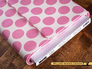Cotton Fabric, 44" Wide in Dottie Dots Pink by Tilda