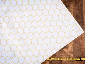 Dish Towel, Honeycomb Dijon on White 6 Pack by Dunroven House