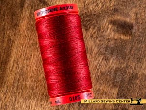 Metrosene All Purpose Polyester Sewing Thread in 0105 Fire Engine by Mettler