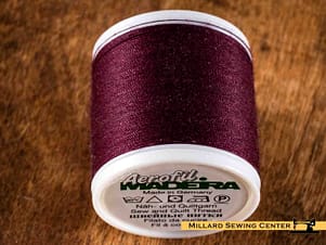 Aerofil 40wt Polyester Thread in 8355 Dark Burgandy by Madeira