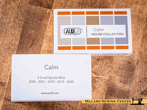 Calm, 5 Spools of 80wt Cotton In Neutral Colors by Aurifil