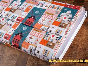 Cotton Fabric, 44" Wide in Quartiers de Paris a Bee Brown Design by Dashwood Studio