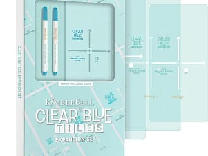 Embroidery Quilting Layout Templates, Clear Blue Tiles: Expansion Set by Kimberbell