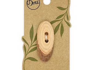 Buttons, Oval 50mm In Brown, Wood, 1 Pack by Dritz