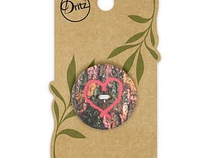 Buttons, Round 30mm In Red, Recycled Coconut, 1 Pack by Dritz