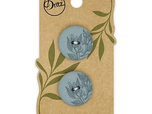 Buttons, Round 23mm In Turquoise, Recycled Hemp, 2 Pack by Dritz