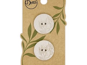 Buttons, Round 23mm In Grey, Recycled Hemp, 2 Pack by Dritz
