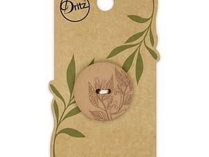 Buttons, Round 28mm In Brown, Recycled Hemp, 1 Pack by Dritz