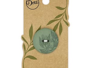 Buttons, Round 28mm In Green, Recycled Hemp, 1 Pack by Dritz