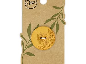 Buttons, Round 28mm In Mustard, Recycled Hemp, 1 Pack by Dritz