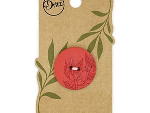Buttons, Round 28mm In Red, Recycled Hemp, 1 Pack by Dritz