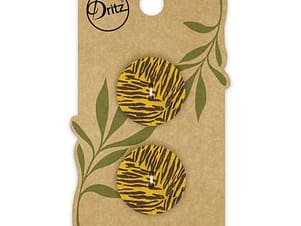Buttons, Round 23mm In Mustard, Recycled Coconut, 2 Pack by Dritz