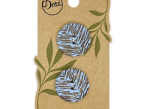 Buttons, Round 23mm In Blue, Recycled Coconut, 2 Pack by Dritz