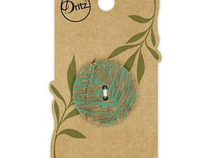Buttons, Round 30mm In Green, Recycled Coconut, 1 Pack by Dritz