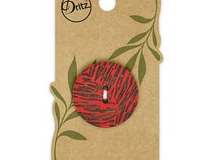Buttons, Round 30mm In Red, Recycled Coconut, 1 Pack by Dritz