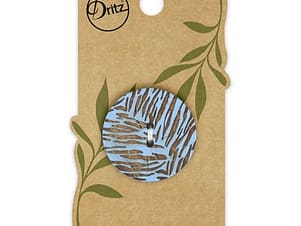 Buttons, Round 30mm In Blue, Recycled Coconut, 1 Pack by Dritz