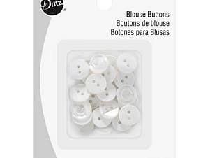 Buttons, 11mm Round in White Pearl, 20 pack by Dritz