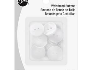 Buttons, 17mm Round in White Pearl, 15 pack by Dritz