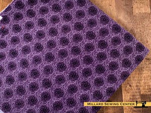 Remnant (Cotton) Purple with Two Tone Print Fabric (21")