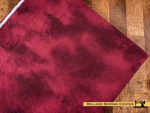 Remnant (Cotton) Burgundy with Marbled Print Fabric (22")