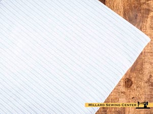 Remnant (Cotton) Blue & White with Striped Print Fabric (1 1/4 Yard)