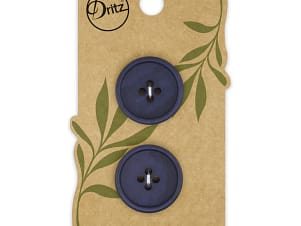 Buttons, Round 23mm In Blue, Recycled Paper, 2 Pack by Dritz