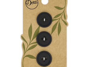 Buttons, Round 18mm In Black, Recycled Paper, 3 Pack by Dritz