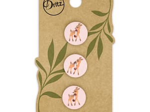 Buttons, Round 15mm In Pink, Recycled Cotton, 3 Pack by Dritz