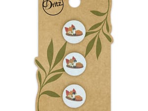 Buttons, Round 15mm In Blue, Recycled Cotton, 3 Pack by Dritz