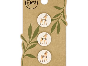 Buttons, Round 15mm In Natural, Recycled Cotton, 3 Pack by Dritz