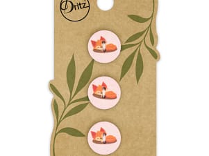 Buttons, Round 15mm In Pink, Recycled Cotton, 3 Pack by Dritz